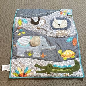 Levtex Colourful Animal Baby Quilt 44x35”